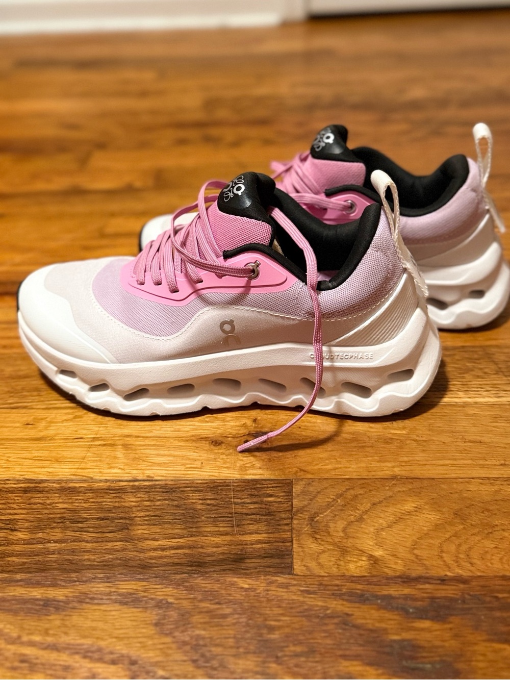 On X Loewe Running Women's Pink and White Cloudmonster Sneakers